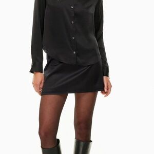 Wilfred Black Satin Blouse